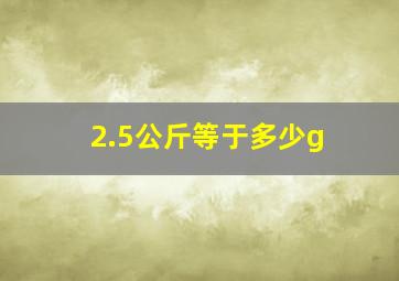 2.5公斤等于多少g