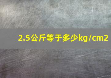 2.5公斤等于多少kg/cm2