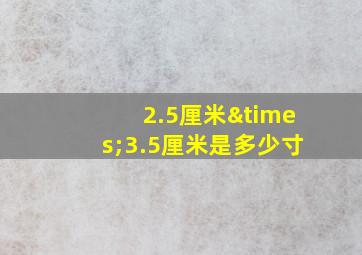 2.5厘米×3.5厘米是多少寸