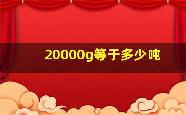 20000g等于多少吨