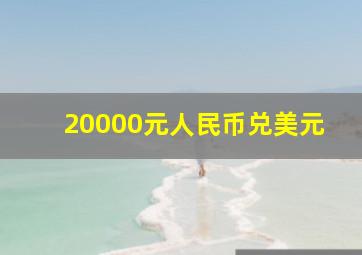 20000元人民币兑美元