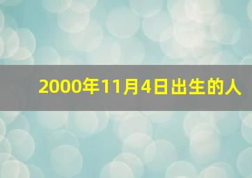 2000年11月4日出生的人