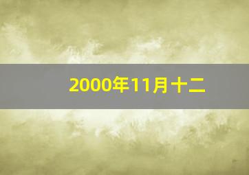 2000年11月十二