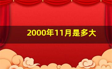 2000年11月是多大