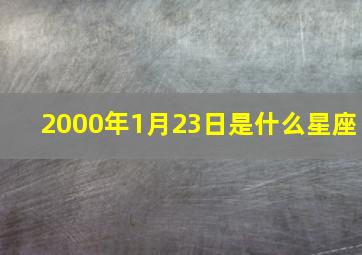 2000年1月23日是什么星座