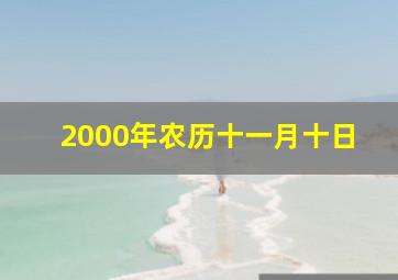 2000年农历十一月十日