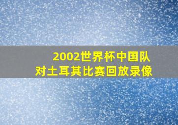 2002世界杯中国队对土耳其比赛回放录像