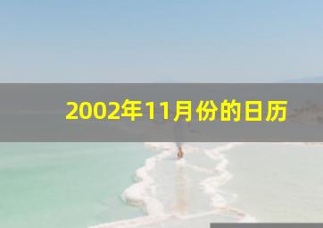 2002年11月份的日历