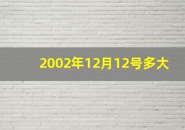 2002年12月12号多大