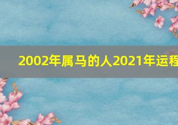 2002年属马的人2021年运程