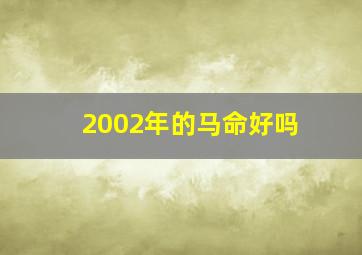 2002年的马命好吗