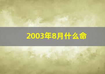 2003年8月什么命