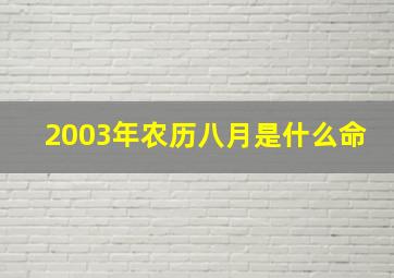 2003年农历八月是什么命