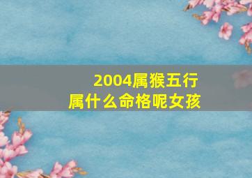 2004属猴五行属什么命格呢女孩