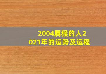 2004属猴的人2021年的运势及运程