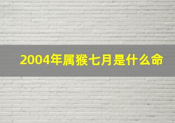 2004年属猴七月是什么命