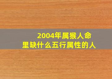 2004年属猴人命里缺什么五行属性的人