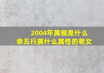 2004年属猴是什么命五行属什么属性的呢女