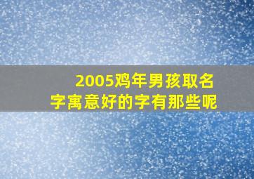 2005鸡年男孩取名字寓意好的字有那些呢