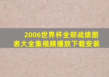 2006世界杯全部战绩图表大全集视频播放下载安装