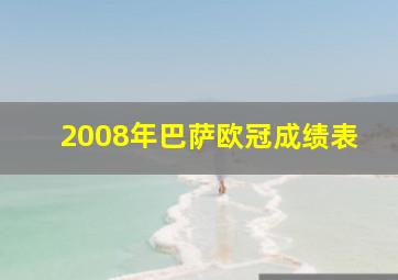 2008年巴萨欧冠成绩表