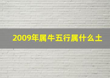 2009年属牛五行属什么土