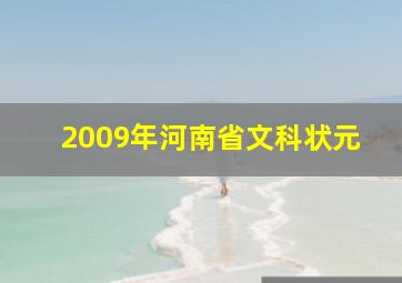 2009年河南省文科状元