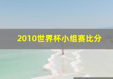 2010世界杯小组赛比分