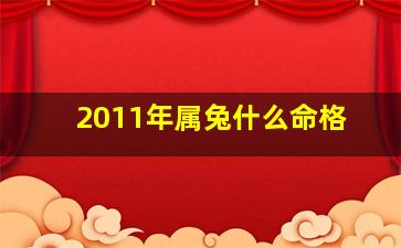 2011年属兔什么命格