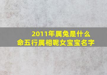 2011年属兔是什么命五行属相呢女宝宝名字