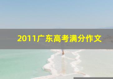 2011广东高考满分作文