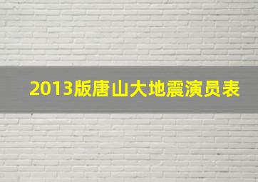 2013版唐山大地震演员表