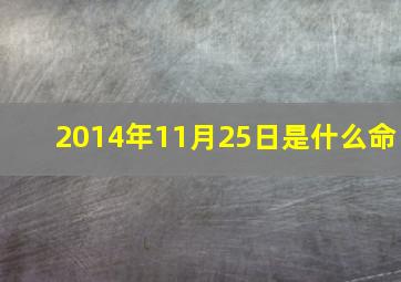 2014年11月25日是什么命