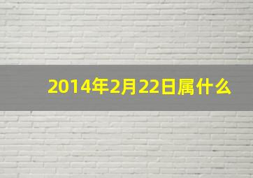 2014年2月22日属什么