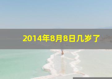 2014年8月8日几岁了