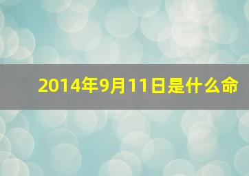 2014年9月11日是什么命