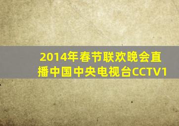 2014年春节联欢晚会直播中国中央电视台CCTV1