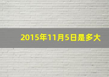 2015年11月5日是多大