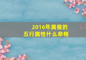 2016年属猴的五行属性什么命格