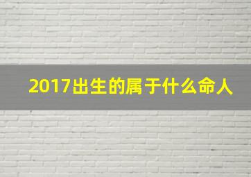 2017出生的属于什么命人