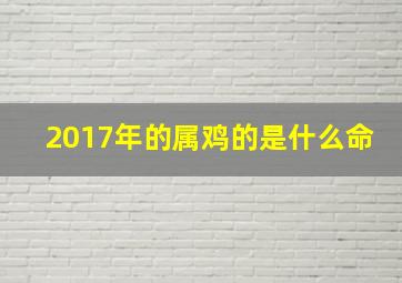 2017年的属鸡的是什么命