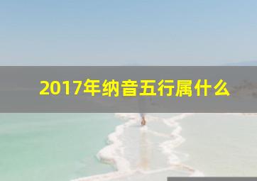 2017年纳音五行属什么