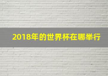 2018年的世界杯在哪举行