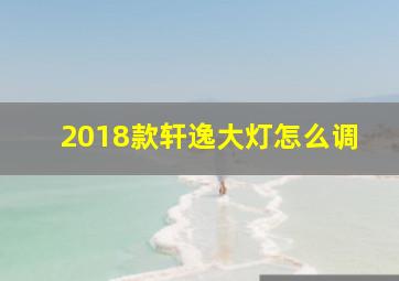 2018款轩逸大灯怎么调