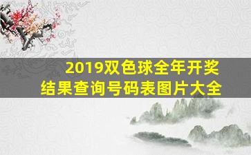 2019双色球全年开奖结果查询号码表图片大全