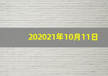 202021年10月11日