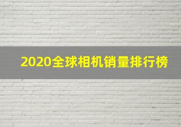 2020全球相机销量排行榜