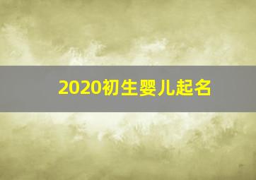 2020初生婴儿起名