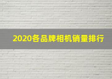 2020各品牌相机销量排行