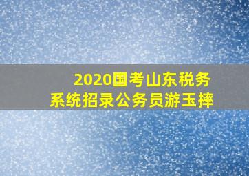 2020国考山东税务系统招录公务员游玉摔